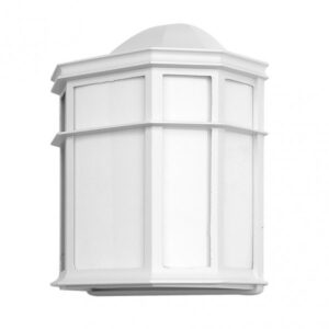 Aplique Exterior Aluminio Bellatrix 1xe27 Blanco  25x11x19,5 Cm Ip44 - Blanco