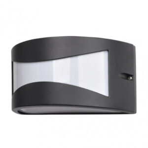 Aplique Exterior Aluminio Hadar 1xe27 Negro Ip44 13x25x12 Cm - Negro