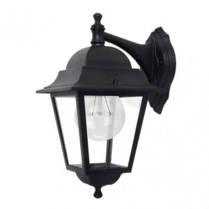 Aplique Exterior Aluminio Spica 1xe27 Negro Ip44  42x28x21,5 Cm - Negro