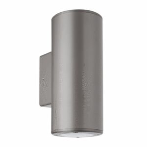 Aplique Exterior Yopol 2xgu10 Gris Cilindro Policarbonato  18,6x7,6x9,9 Cm  Ip54 - Gris