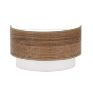 Aplique Myriam 1xe27 Madera Oscura 17x30x16 cm - Blanco/Madera Oscura