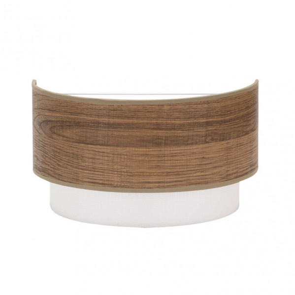 Aplique Myriam 1xe27 Madera Oscura 17x30x16 cm - Blanco/Madera Oscura