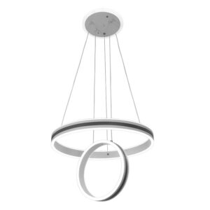 Colgante Alpes Gris 104w 3000-4000-6000k Regx50x50 Cm 8320lm C/remoto Y Reg.intensidad - Gris