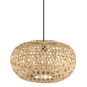 Colgante Bambu Ponte Neg/natural 1xe27 Regx50x50cm - Negro / Natural