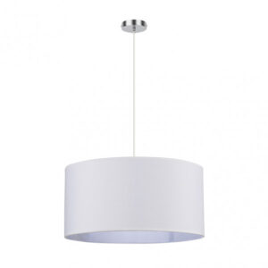 Colgante Chanza 3xe27 Cromo/blanco Regx50x50 Cm - Blanco / Cromo