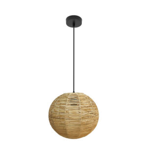Colgante Orfeo 1xe27 Negro/natural Regx30x30cm Vegetal Marino - Negro / Natural