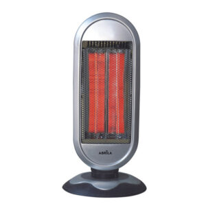 Estufa Elect.de Carbono Fulgor 900w Negro/plata 2potencias Oscilante 2elemntos Asa Antivuelco Termost.reg 60x30x30cm - Negro / Plata