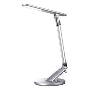 Flexo Clase 7w 3000-4500-6000k Plata 595lm Puerto Usb  Temporizador,tactil,int.reg,40x19x32,5cm - Plata