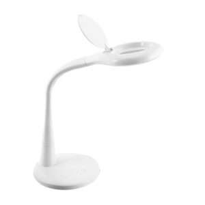Flexo Plath Blanco 8w 595lm 5000k C/lupa Reg.inten Flexib Orientab Tactil 43x18x38cm - Blanco