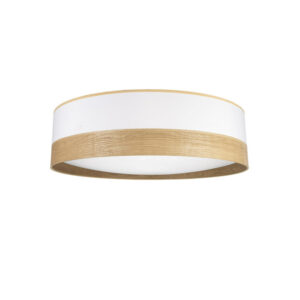 Plafon 96w Olga Blanco/mad.clara 7488lm 14x60x60 Cm 3000-4000-6500k - Blanco/Madera Clara