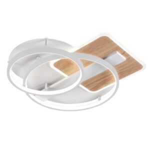 Plafon Azores Blanco/haya 120w 3000-4000-6000k 9x50x50cm 10200lm C/remoto - Blanco/Haya