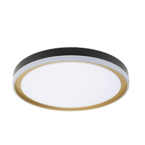 Plafon Claribel 60w 3000-4200-6500k Negro/oro 7,5x50x50cm 5400lm C/remoto Y Memoria - Negro / Oro
