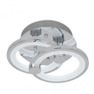 Plafon Sydney 32w 3000-4000-6500k Cromo 14x30x20 Cm 4160 Lm Regulable,memoria Y C.remoto - Cromo
