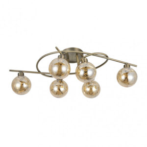 Plafon Varanasi 6xg9 Cuero 21x65x30 Cm - Cuero