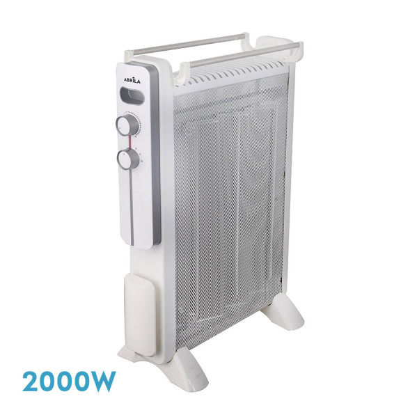 Radiador Mica Caicos 2000w 4 Elem Blanco/gris 3potencias Antivuelco, Prot. Sobre Calent. 63,5x53x21 Cm - Blanco / Gris