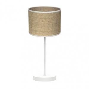 Sobremesa Jerte 1xe14  Blanco/natural 42x17x17 Cm - Blanco/Natural