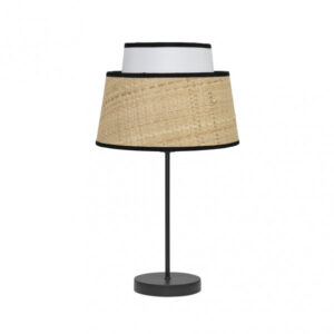 Sobremesa Jia 1xe14 Natural/blanco 40x20x20 Cm - Natural/Blanco