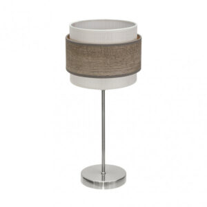 Sobremesa Myriam 1xe14 Niquel/Madera Gris 47x18x18 cm - Níquel/Madera Gris