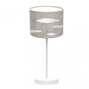 Sobremesa Odra 1xe14 Blanco/cemento Gris 42x17x17 Cm - Blanco/Cemento Gris