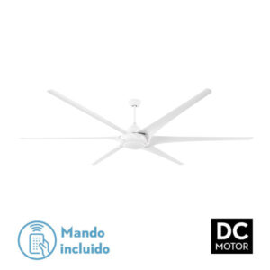 Ventilador 24w Dc Moncayo Blanco 6 Aspas 6 Velocidades 254d C/remoto Memoria 3Temperaturas 2850lm - Blanco
