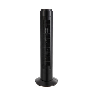 Ventilador De Torre Picaro Negro 3vel 50w C/remoto Temporizador,fijo Y Rotatorio 74x22x22cm - Negro