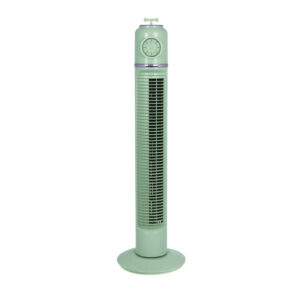 Ventilador Torre Huracan Verde 45w 3velocidades Temporizador  Fijo Y Rotatorio 75x22x22cm - Verde